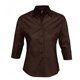 thumbnail image 1 of SOLS- Camisa de trabajo Effect entallada de manga tres cuartos para mujer (Marrón Oscuro), 1 of 3