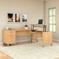 thumbnail image 2 of Bush Furniture Somerset 72" Sit to Stand L Desk, Maple Cross, 2 of 6