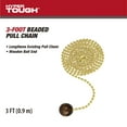 thumbnail image 2 of Hyper Tough 3-Foot Beaded Pull Chain, Wood Ball, 2 of 10