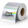 thumbnail image 1 of UTAH-Holographic Silver Thermal Sticker Labels, 2.25"x1.25" Printable Rainbow Thermal Labels, Self-Adhesive Thermal Label Stickers for Logo Design- 500 Labels/1 Roll, 1 of 4