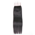 thumbnail image 3 of Straight Lace Closure 4x4 Free Part Closure 100% Brazilian Virgin Human Hair Swiss Lace Closure Straight Hair Pre-Plucked with Baby Hair Natural Black Color 18 inch, 3 of 6