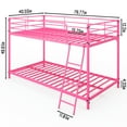 thumbnail image 2 of UBesGoo Low Bunk Bed, Junior Bed Frame, No Box Spring Needed, Pink, 2 of 9