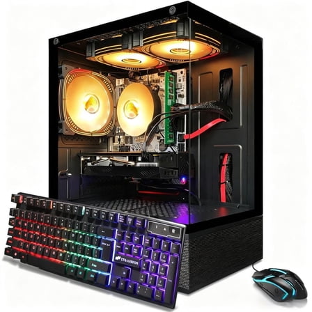 STGAubron Gaming Computer PC, Intel Core i5, RX 590 8G, 16G RAM, 1T SSD, WiFi, BT 5.0, Win 11 Home