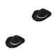 thumbnail image 3 of Sombrero de vaquero Minnieouse elegante de tela estilo vintage unisex color Rosa Negro Blanco, 3 of 6