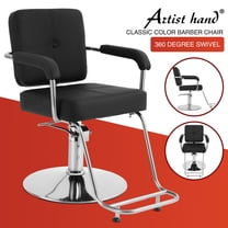 Artist hand Hydraulic Barber Chair Heavy Duty Hair Styling Beauty Salon Spa Equipment(Black)