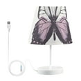 thumbnail image 2 of Purple Butterflies LED Desk Lamp Table Lamp USB Bedside Nightstand Small Lamp for Bedroom Living Room Kids Room, 2 of 8