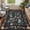 Black, variant on Yesurprise 9'x12' Floral Peacock Animal Print Area Rugs - Washable, Stain-Resistant, Non-Slip Carpet for Living Room, Bedroom, Dining Room, Office - Black
