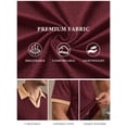 thumbnail image 6 of RICHCOIN Polo Shirts for Men V Neck Short Sleeve Golf Shirts Casual Textured Knit Old Money Tops, 6 of 7