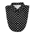 thumbnail image 2 of Women's Detachable Polka Dot False Collar, Rayon Blend Round Neck Decorative Collar, Cute and Comfortable Inner Layering Accessory for a Playful Style-Black, 2 of 3