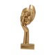 thumbnail image 4 of Estatuas de pensadores Mujeres Cara Arte Estatua Resina Moderno Simple Creativo Resumen Personaje Coleccionable Estatuilla para decoraciones de mesa Dorado Gloria Escultura Dama Pensadora, 4 of 9