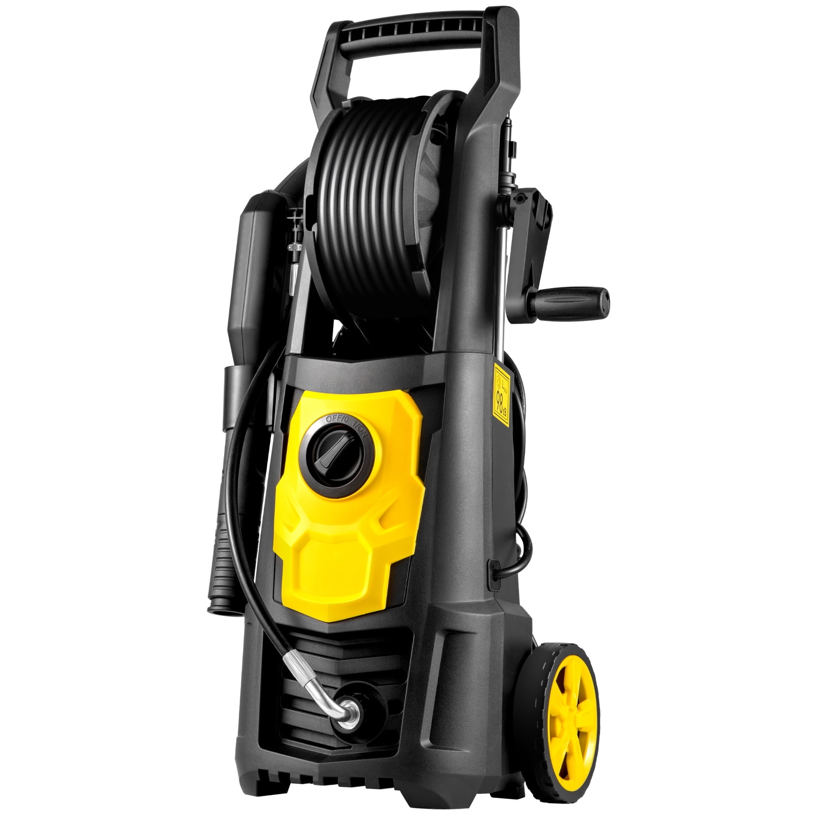 BENTISM Electric Pressure Washer, 2000 PSI, Max. 1.65 GPM Power Washer w/ 30 ft Hose & Reel, 5 Quick Connect Nozzles, Foam Cannon, Portable to Clean Patios, Cars, Fences, Driveways, ETL Listed