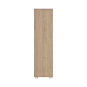 Tvilum Sign 3 Shelf Bookcase with Doors and Adjustable Storage in White and Hickory