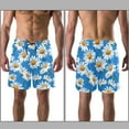 thumbnail image 3 of luoweisi Men's Beach Shorts Quick Dry Swim Trunks with Mesh Lining Daisy 2XL, 3 of 5