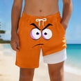 thumbnail image 2 of shoper Boys Swim Trunks Size 6 with Compression Liner Elastic Waist Drawstring Beach Board Shorts Boys Casual Soft Cartoon Dinosaur Boys' Swimwear Size 18 Orange 10-12 Years, 2 of 4