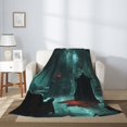 thumbnail image 5 of Throw Blanket for Couch Sofa and Bed, Halloween Ghost Living Room Super Soft Plush Throw Blanket, Fuzzy Cuteness Comfy Warm Washable Flannel Blanket & Throws for All Season 50"x40", 5 of 7
