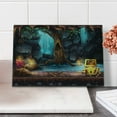 thumbnail image 2 of Fantasy Cutting Board, Cartoon Style Cave Landscape with a Big Tree Treasure Chest Lamps and Waterfall, Decorative Tempered Glass Cutting and Serving Board, Small Size, Multicolor, by Ambesonne, 2 of 5