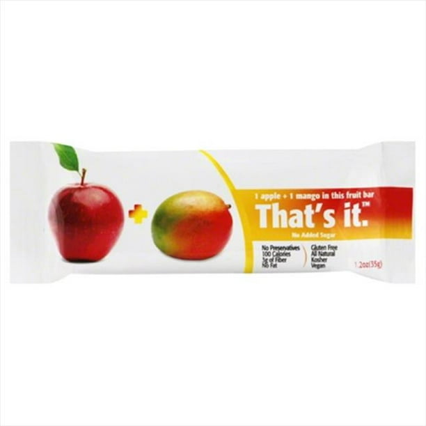 THATS IT FRUIT BAR APPLE MANGO1. 2 OZ Pack of 12