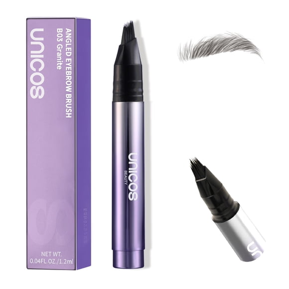 Unicos Lápiz para cejas Cepillo para cejas en ángulo Lápices de cejas para mujer Lápiz para cejas natural Trazos similares al cabello 24 horas de larga duración Impermeable A prueba de manchas Fácil d