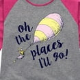 thumbnail image 3 of Dr. Seuss - Oh! The Places I'll Go - Toddler And Youth Raglan Graphic T-Shirt, 3 of 5