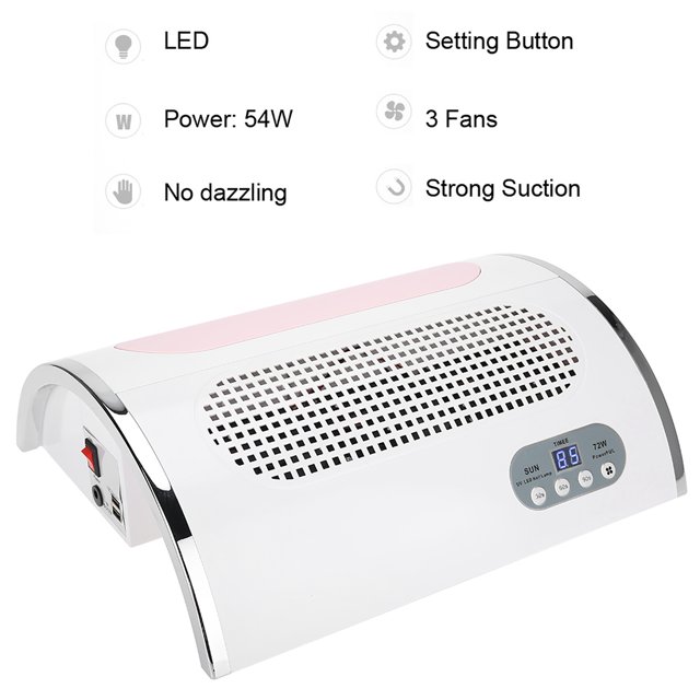 Taladro eléctrico multifuncional para uñas colector de succión de polvo para decoración de uñas luz LED UV de 100-240V ANGGREK Otros