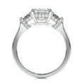 thumbnail image 2 of Bella Jewel Wedding Ring - 14K White Gold Plated Diamond Ring for Her - Radiant Cut Excellent 2 Ct Diamond Ring - Three Stone Diamond Ring for Women's - Engagement Wedding Diamond Ring for Her, 2 of 3