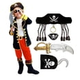 thumbnail image 2 of Disfraz De Rey Pirata Niño Carnaval Cumpleaños Halloween Cosplay Piratas Del Caribe Capitán Jack Ropa, 2 of 4