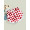 thumbnail image 4 of Bagilaanoe 0-3 YearsToddler Baby Boy Girl Short Pants Summer Casual Checkerboard Print Tie-up Shorts, 4 of 9