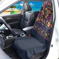 thumbnail image 3 of POLERO Terry Cloth Car Seat Cover Machine Washable, Compatible with Truck Seat Van, Bucket Seat Protector Fit for Sedan Vehicle, Vibrant Floral Folk Print 1 Pack, 3 of 7
