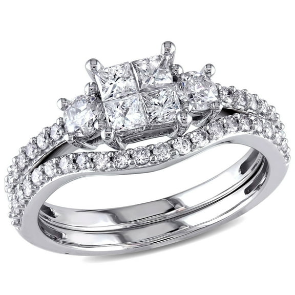 Everly Women's Diamond White Gold Bridal Set