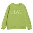 thumbnail image 4 of Zshosam Crewneck Sweatshirts Teens Toddler Girl Outfit Baby Girl Shirt Crewneck Sweatshirt Top Fall Winter Spring Clothes,Green 3 Years, 4 of 4