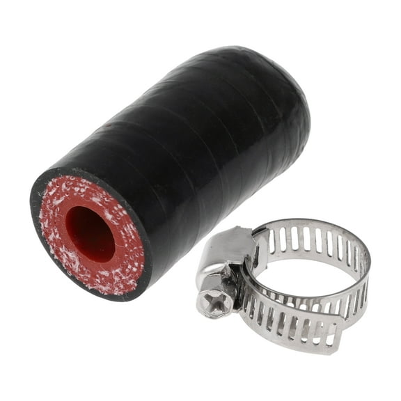 5/16" 8mm ID Silicone Rubber Hose End Cap 4-ply Polyester for Coolant Turbo Bypass Valve Vacuum 30mm Black Outside and Red Inside