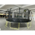 thumbnail image 2 of 14 FT Pumpkin Trampoline  with Basketball Hoop for Kids & Adults, Black+Yellow, 2 of 5