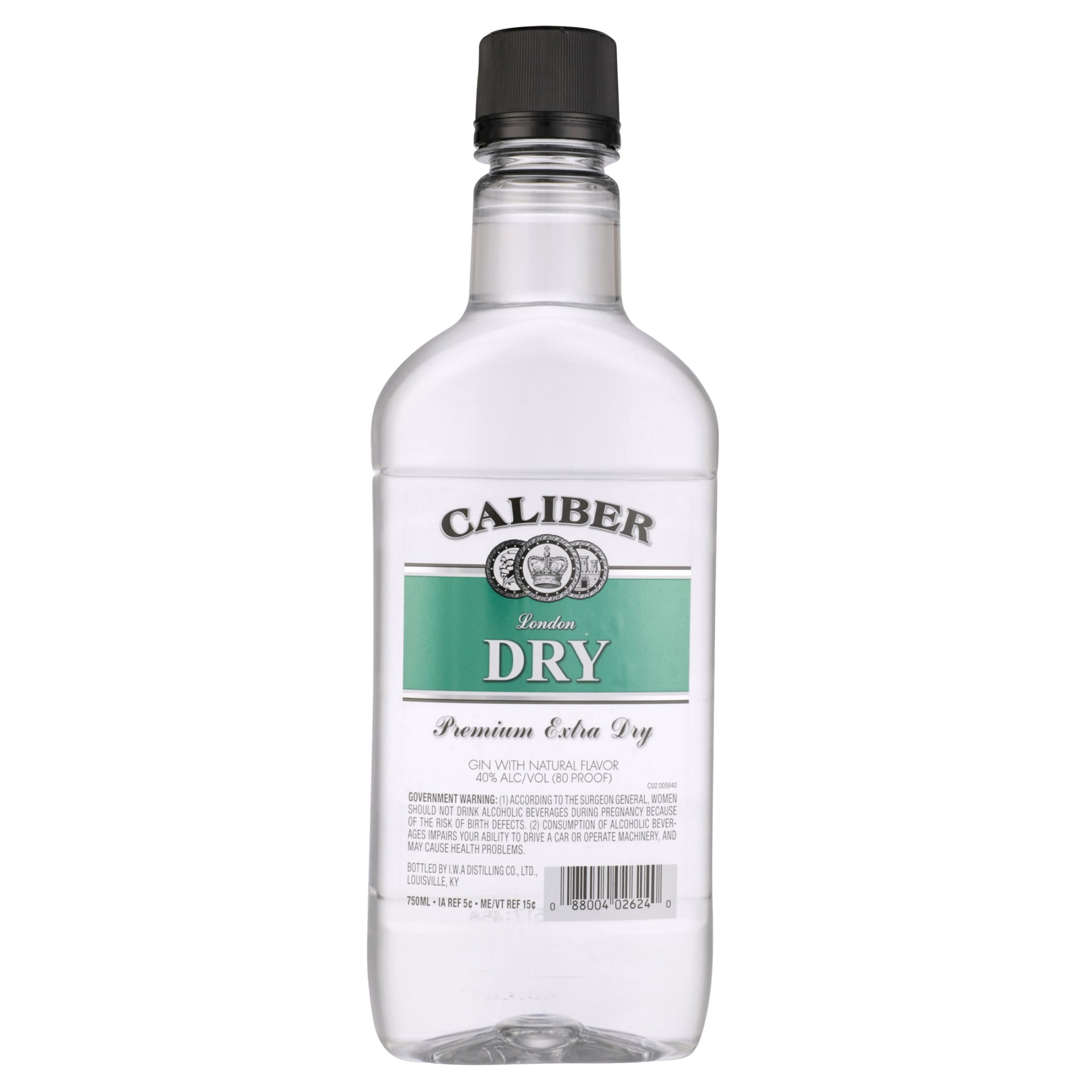 Caliber London Extra Dry Gin, 750ml Bottle of Gin, 80 Proof