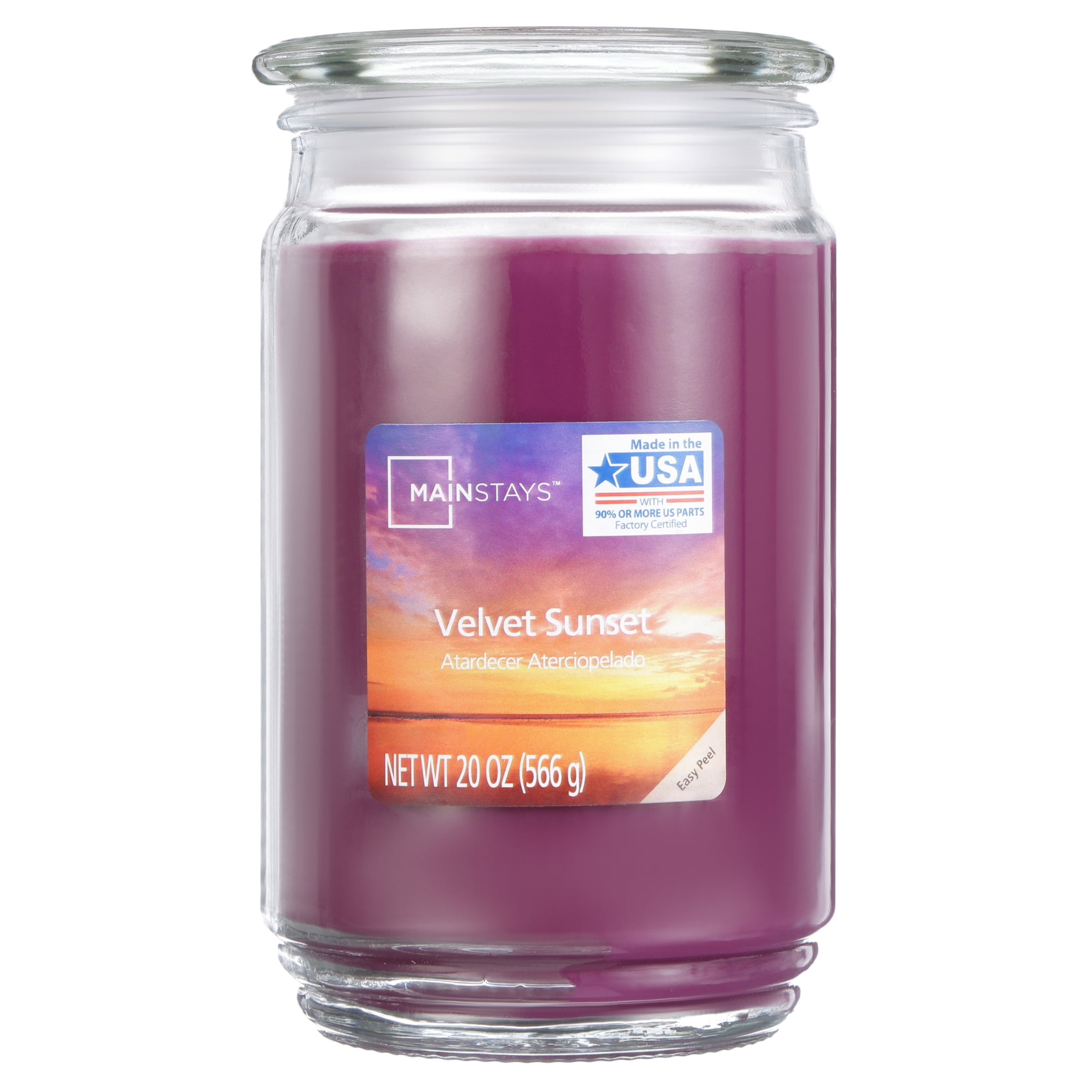 Mainstays Velvet Sunset Single-Wick Jar Candle, 20 oz.
