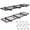 A-2 PACK, variant on Floating Metal Wall Shelves A-1 Pack, 46"x12.5" Heavy Duty Storage Organizer with 4 Hooks for Office Basement Laundry Room