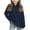 #074-Navy, variant on Favoffer Kids Ribbed Hooded Sweatshirt Boys Girls Long Sleeve Top with Pockets Toddler 4-14Y