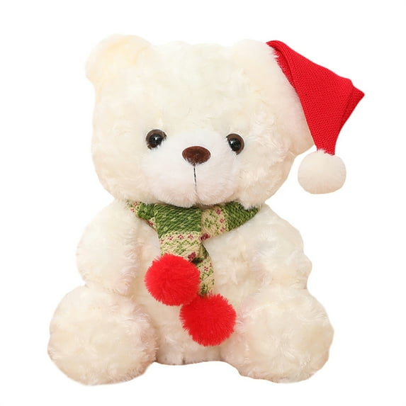 Christmas Plush Dolls Toys Stuffed Cute Cartoon Bear/ Deer Throw Pillows Ornaments for Kids Gift