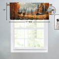 thumbnail image 4 of Fall Forest Deer Curtains Valances for Home Decor Rustic Wild Animal Moose Elk Autumn Farmhouse Thermal Insulated Room Darkening Curtain for Dinning Room 54 by 18 in, 1 Panel, 4 of 6