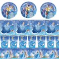 thumbnail image 4 of Disney-Juego de vajilla con temática de Cenicienta para niña, suministros de fiesta, globos, vasos, platos, servilletas, manteles, 4 of 4