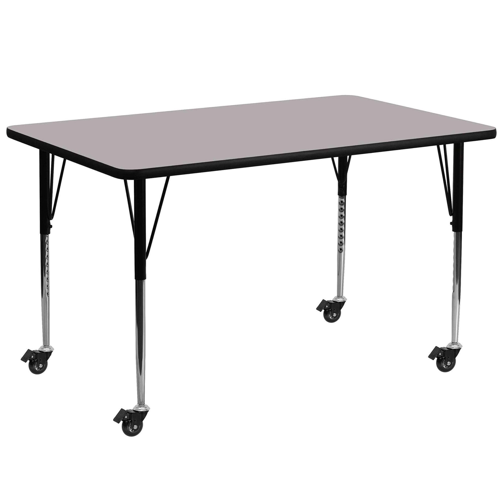 Bowery Hill 31 x 30 x 72 Mobile Activity Table in Gray