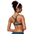 thumbnail image 2 of Top de Bikini CRZ YOGA con Nudo Frontal y Escote en V Azul Mediano, 2 of 5