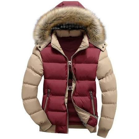 Mens Padded Bubble Hooded Down Coat Parka Winter Warm Puffer Quilted ...
