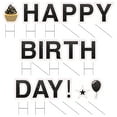 thumbnail image 2 of Vispronet Happy Birthday Faux Glitter Yard Signs with Stakes – Each Letter is 18in Tall – Includes Bonus Star, Cupcake and Balloon – Weather-Resistant Signs and Steel Stakes (Black), 2 of 7