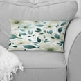 thumbnail image 2 of Designart "Teal Ivory Seabreeze Florals III" Floral Printed Throw Pillow, 2 of 5