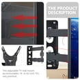 thumbnail image 4 of ifundom Black Adjustable TV Wall Rack with Rotation and Tilt for Optimal Home Viewing, 4 of 8