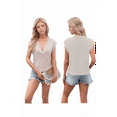 thumbnail image 3 of Deep V Neck Tanks for Women Casual Cap Sleeve Sweater Vest Summer Ribbed Knitted Tank Tops Light S, 3 of 6
