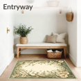 thumbnail image 3 of Flatwoven High Traffic Area Rug, Anatolia Collection Area Sage Beige Flowing Scrollwork Design, Non Slip, Stain Resistant, Washable Area Rugs for Living Room, Bedroom(Beige, 8X10), 3 of 8