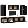 thumbnail image 6 of vidaXL TV Stand 5 Pcs Wall Entertainment Center TV Console Solid Wood Pine, 6 of 44
