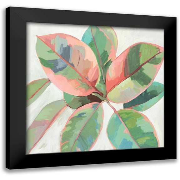 Jensen, Asia 12x12 Black Modern Framed Museum Art Print Titled - Pink Ficus II