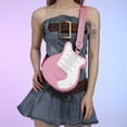 thumbnail image 6 of Jiibva Guitar Shaped Shoulder Bag Women Y2K Trendy Wide Strap Messenger Bag Ladies Luxury PU Leather Handbag, 6 of 7